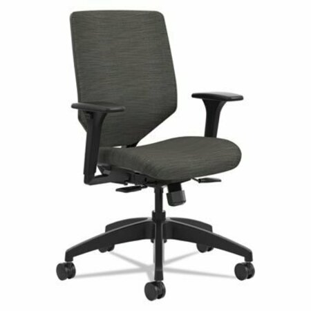 HON SOLVE SERIES UPHOLSTERED BACK TASK CHAIR, SUPPORTS UP TO 300 LBS., INK SEAT/INK BACK, BLACK BASE SVU1ACLC10TK